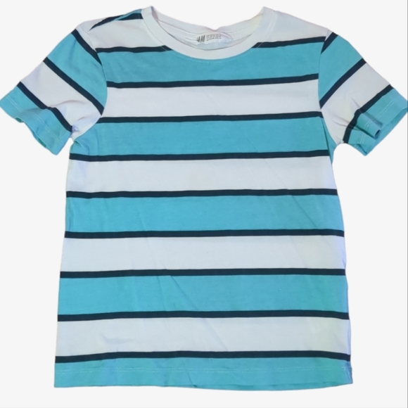H&M Other - 🍁2/$7🍁H&M Blue and White Striped Tee Shirt